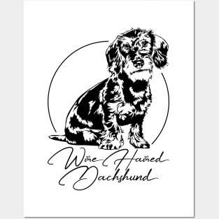 Funny Proud Wire Haired Dachshund dog portrait Posters and Art